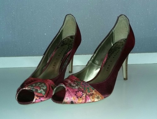 Weinrote peeptoes pumps high - weinrote,
