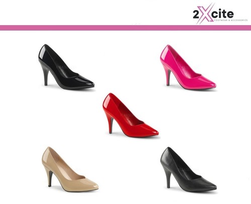Pleaser high heel pumps - heel, 4"